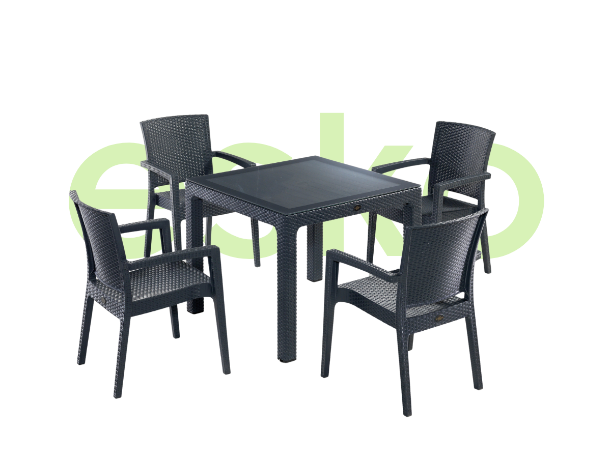 ZENİT 4 KİŞİLİK CAMLI  MASA TAKIMI