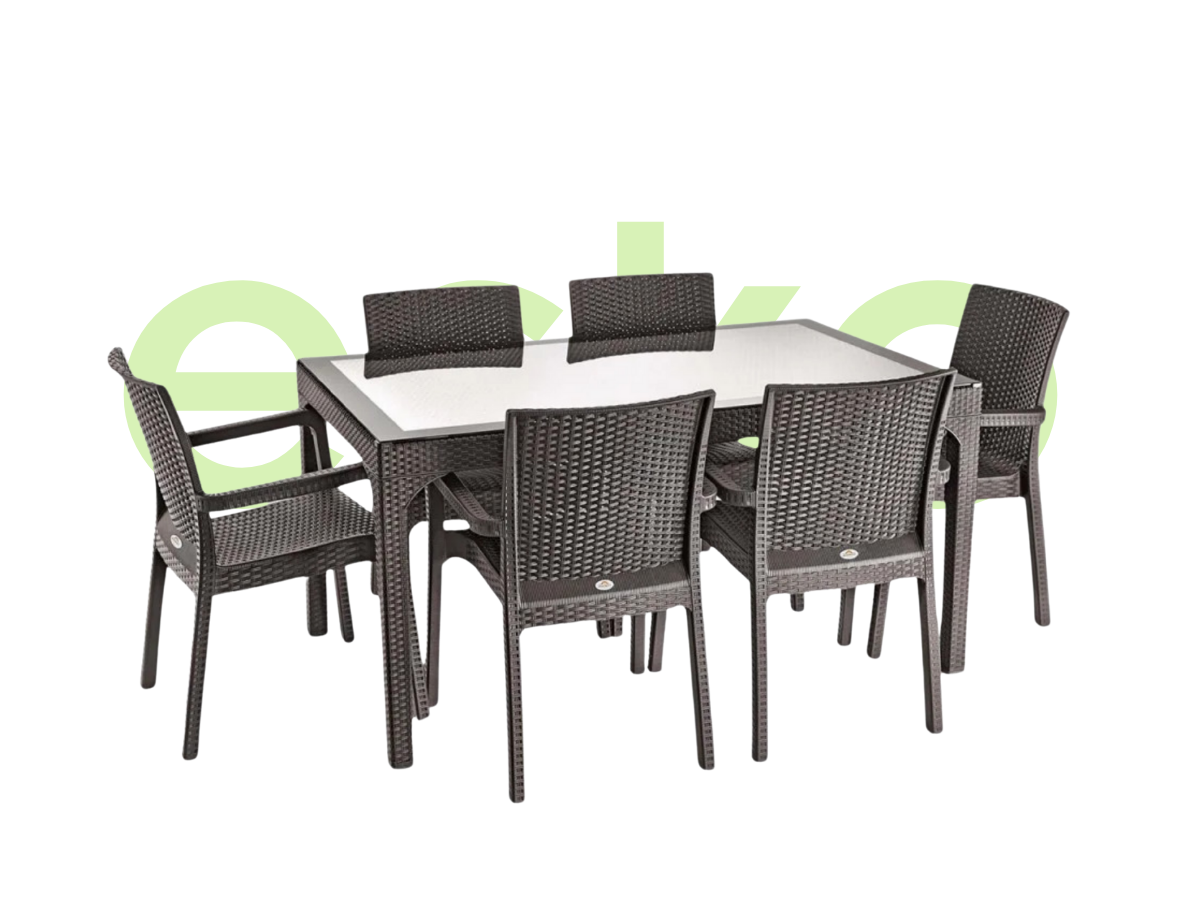 MARKİZ 90 X 150 CM CAMLI MASA TAKIMI