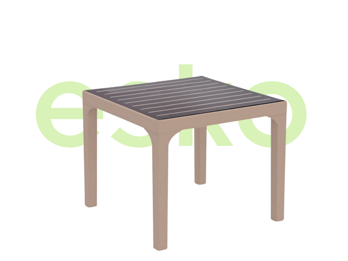 WOOD 90 CM X 90 CM CAMLI MASA