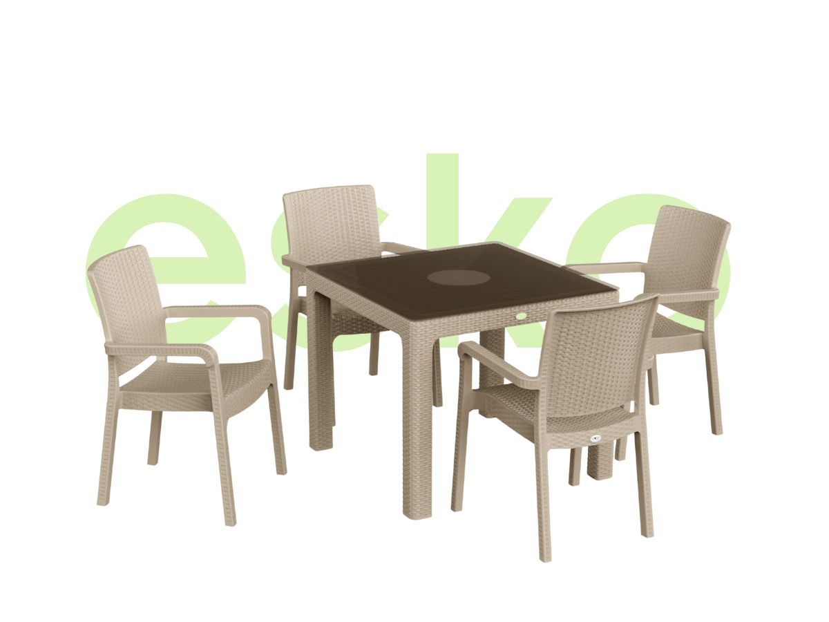 HİLTON 90 CM X 90 CM  MASA TAKIMI